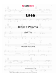 Notas, acordes Blanca Paloma - Eaea