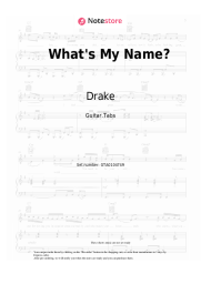 Notas, acordes Rihanna, Drake - What's My Name?