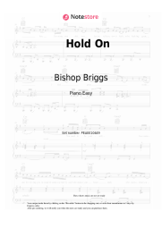 Notas, acordes Bishop Briggs - Hold On