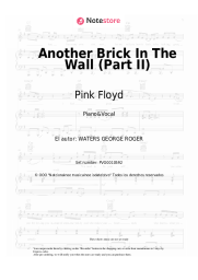 Notas, acordes Pink Floyd - Another Brick In The Wall (Part II)