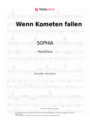 Notas, acordes SOPHIA - Wenn Kometen fallen