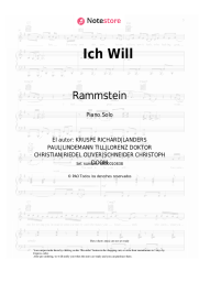 Notas, acordes Rammstein - Ich Will