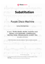 Notas, acordes Purple Disco Machine, Kungs - Substitution