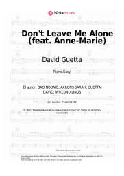 Notas, acordes David Guetta - Don't Leave Me Alone (feat. Anne-Marie)