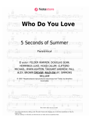 Notas, acordes The Chainsmokers, 5 Seconds of Summer - Who Do You Love