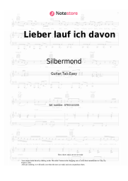 Notas, acordes Silbermond - Lieber lauf ich davon