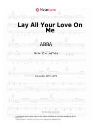Notas, acordes ABBA - Lay All Your Love On Me