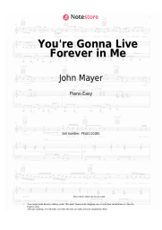 Notas, acordes John Mayer - You're Gonna Live Forever in Me