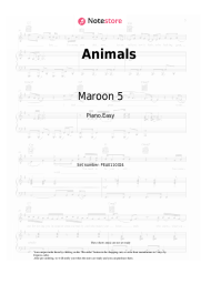 Notas, acordes Maroon 5 - Animals