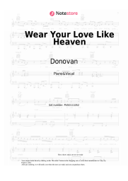 Notas, acordes Donovan - Wear Your Love Like Heaven