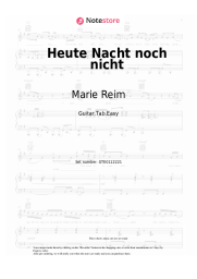 Notas, acordes Marie Reim - Heute Nacht noch nicht