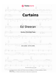 Notas, acordes Ed Sheeran - Curtains