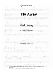 Notas, acordes Haddaway - Fly Away