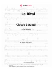 Notas, acordes Claude Barzotti - Le Rital