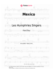 Notas, acordes Les Humphries Singers - Mexico