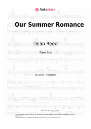 Notas, acordes Dean Reed - Our Summer Romance