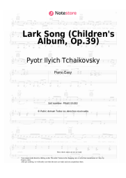 undefined Pyotr Ilyich Tchaikovsky - Lark Song (Children's Album, Op.39)