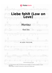 Notas, acordes Montez - Liebe fehlt (Low on Love)