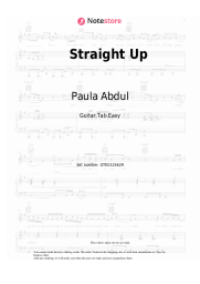 Notas, acordes Paula Abdul - Straight Up