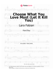 Notas, acordes Lara Fabian - Choose What You Love Most (Let It Kill You)