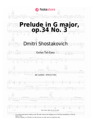 Notas, acordes Dmitri Shostakovich - Prelude in G major, op.34 No. 3