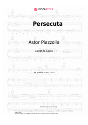 Notas, acordes Astor Piazzolla - Persecuta