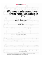 Notas, acordes Mark Forster - Wo noch niemand war (From ‘Die Eiskönigin 2’)