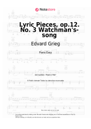 Notas, acordes Edvard Grieg - Lyric Pieces, op.12. No. 3 Watchman's-song