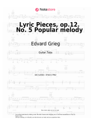 Notas, acordes Edvard Grieg - Lyric Pieces, op.12. No. 5 Popular melody