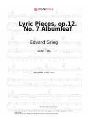 Notas, acordes Edvard Grieg - Lyric Pieces, op.12. No. 7 Albumleaf