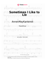 Notas, acordes AnnenMayKantereit - Sometimes I Like to Lie