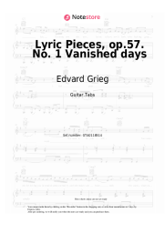 undefined Edvard Grieg - Lyric Pieces, op.57. No. 1 Vanished days