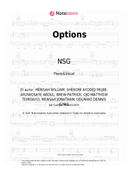 Notas, acordes NSG, Tion Wayne - Options