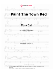 Notas, acordes Doja Cat - Paint The Town Red