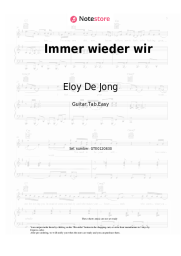 Notas, acordes Eloy De Jong - Immer wieder wir