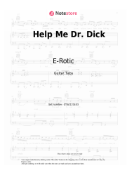 Notas, acordes E-Rotic - Help Me Dr. Dick