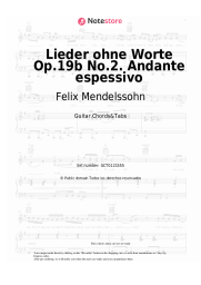 Notas, acordes Felix Mendelssohn - Lieder ohne Worte Op.19b No.2. Andante espessivo