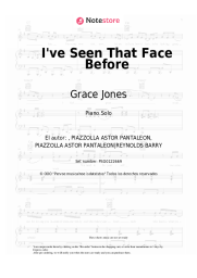 Notas, acordes Grace Jones - I've Seen That Face Before (Libertango)