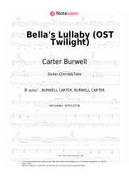 Notas, acordes Carter Burwell - Bella's Lullaby (OST Twilight)