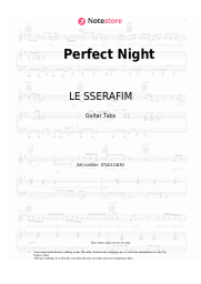 Notas, acordes LE SSERAFIM - Perfect Night
