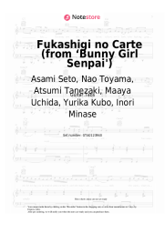 Notas, acordes Asami Seto, Nao Toyama, Atsumi Tanezaki, Maaya Uchida, Yurika Kubo, Inori Minase - Fukashigi no Carte (from ‘Bunny Girl Senpai')