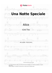 Notas, acordes Alice - Una Notte Speciale