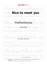 Notas, acordes PinkPantheress - Nice to meet you