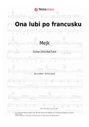 Notas, acordes Mejk - Ona lubi po francusku