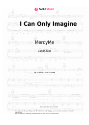 Notas, acordes MercyMe - I Can Only Imagine