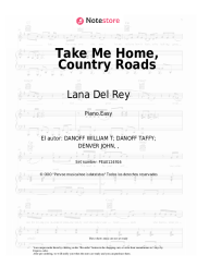 Notas, acordes Lana Del Rey - Take Me Home, Country Roads