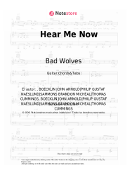 Notas, acordes Bad Wolves, DIAMANTE - Hear Me Now