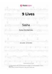 Notas, acordes  Sasha - 9 Lives