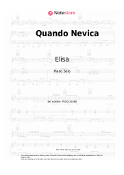 Notas, acordes Elisa - Quando Nevica