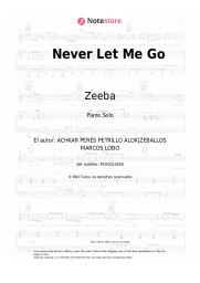 Notas, acordes Alok, Bruno Martini, Zeeba - Never Let Me Go